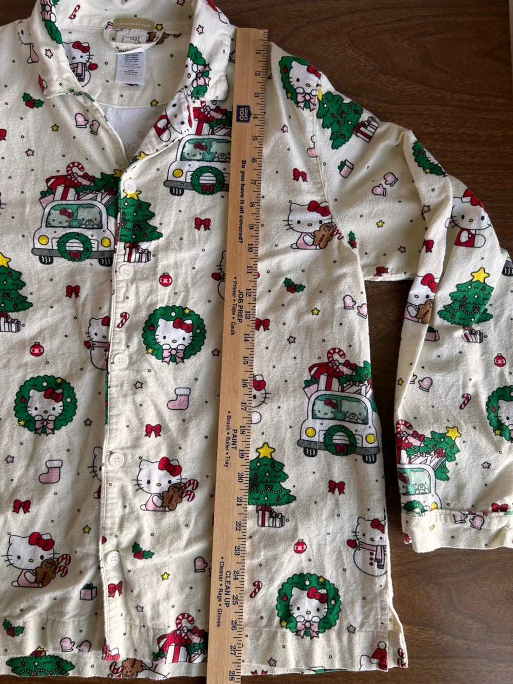 Pottery Barn Teen Hello Kitty Christmas Flannel Pajama Set Medium Sanrio